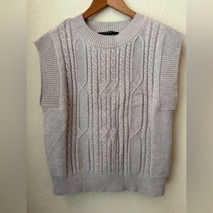 NWOT Cyrus Taupe Knit Vest Top